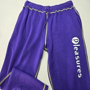 Pleasures Now Purple Jogger Sweatpants Menswear Athleisure Lounge Large